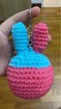 Crochet handmade bunny keychain